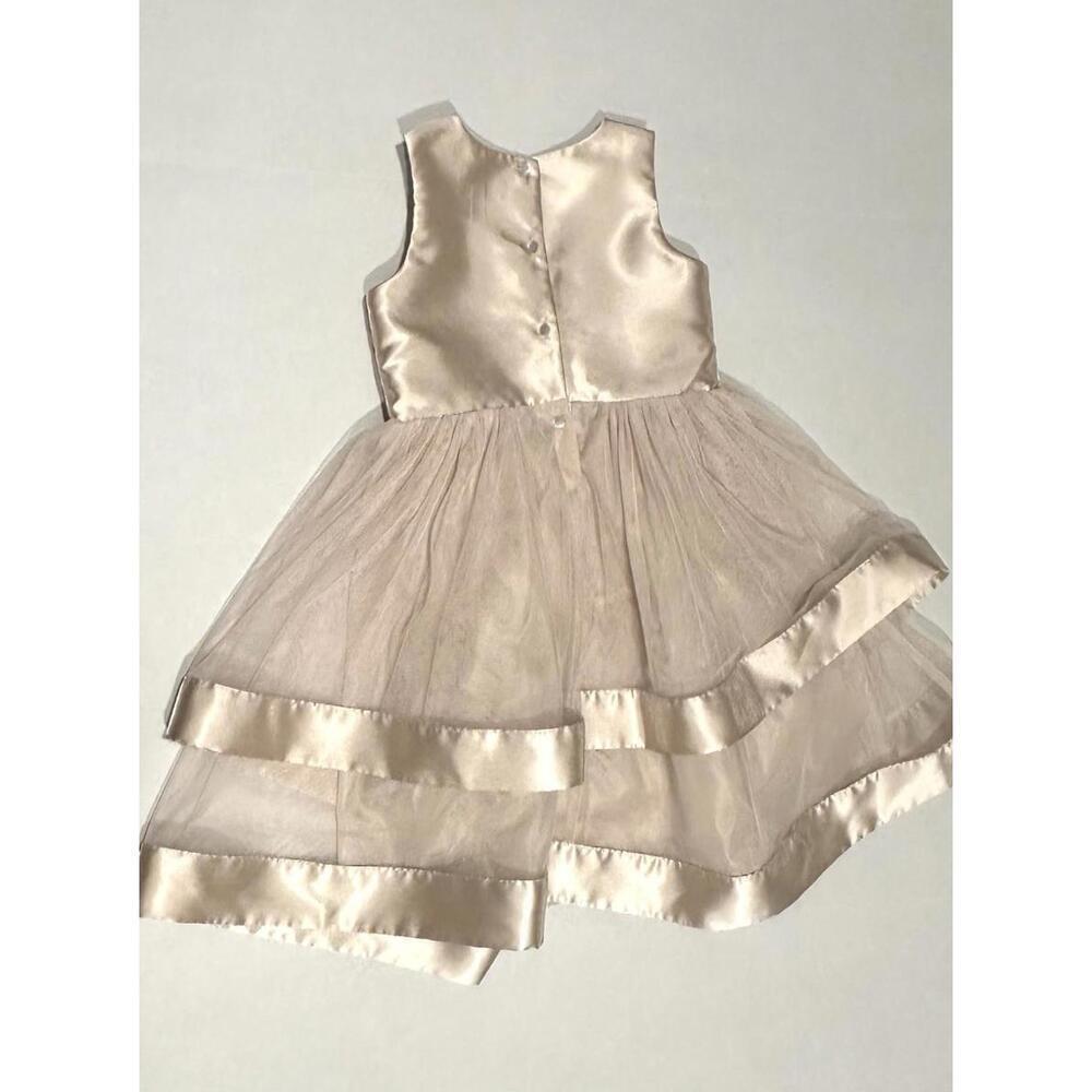 Speechless Kids Girls Dress Midi Sleeveless Champagne Lined Bow Lining Size 6X - Picture 13 of 15